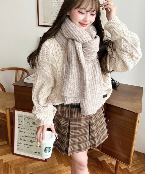 moment+ ニット セーター ケーブルニットプルオーバー レディース