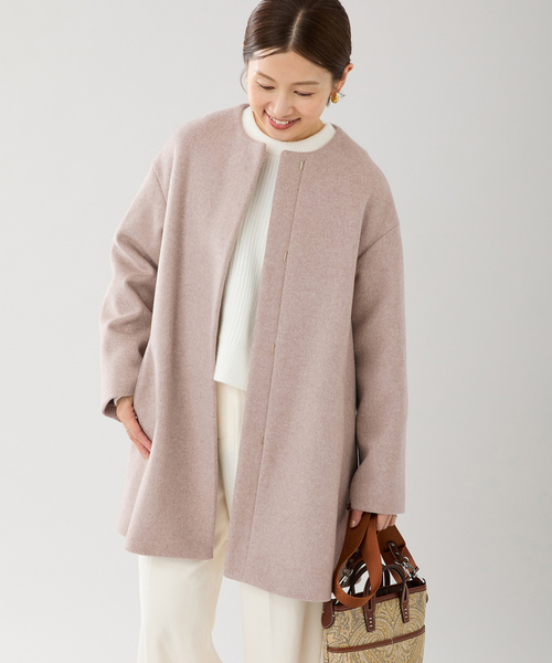 IENA（イエナ） ノーカラーコート 36 ベージュ レディース : ZOZOTOWN