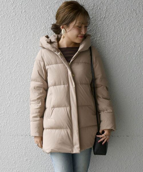 「Khaju」 ダウンジャケット 36 ベージュ レディース_画像4