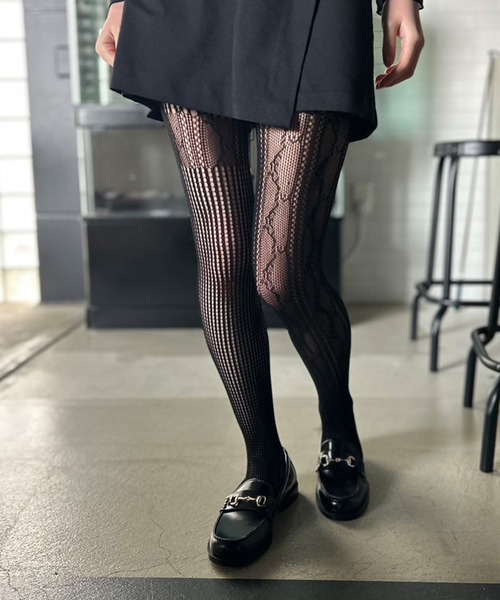 Kotoe タイツ アシンメトリーレースタイツ レディース