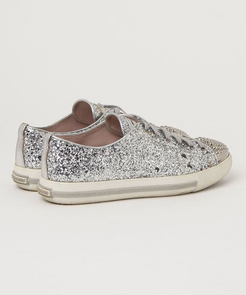 miu 「miu miu」 ローカットスニーカー 39.5 シルバー