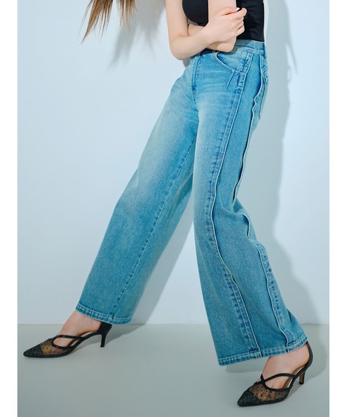 LILY BLOWN ルーズフィットワイドデニム　サイズ0 LILY BROWN パンツ ルーズフィットワイドデニムパンツ