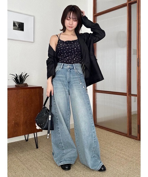 LILY BLOWN ルーズフィットワイドデニム　サイズ0 LILY BROWN パンツ ルーズフィットワイドデニムパンツ
