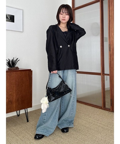 LILY BROWN リリーブラウン ルーズフィットワイドデニムパンツ サイズ0 セール】ルーズフィットワイドデニムパンツ（その他パンツ