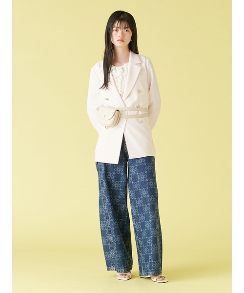 LILY BROWN パンツ ルーズフィットワイドデニムパンツ