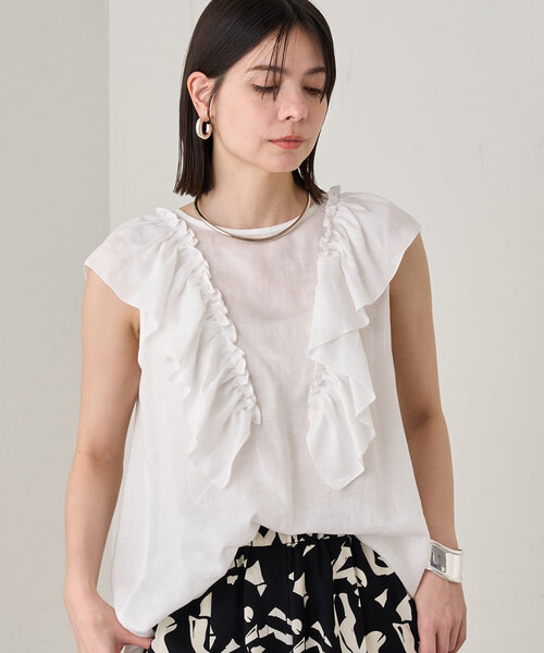「LOUNGEDRESS」 ノースリーブブラウス FREE アイボリー レディース Loungedress 「LOUNGEDRESS」 ノースリーブブラウス FREE
