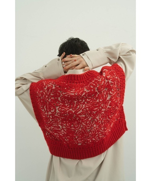 Knuth Marf ベスト ジレ embroidery knit best レディース