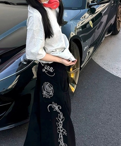 SHEENA（シーナ） ワイドパンツ ジーンズ デニム デニムパンツ バック
