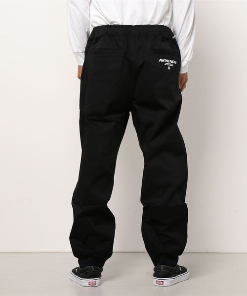 AAPE ブラック イージーパンツ AAPE BY A BATHING APE 「AAPE APE」 イージーパンツ X-LARGE