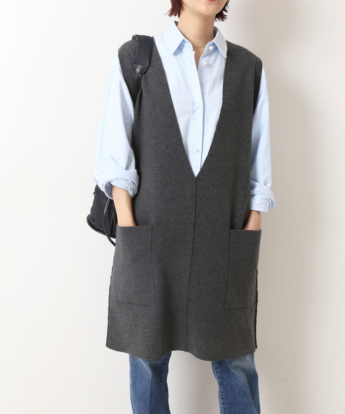「Spick & Span」 ニットベスト FREE グレー レディース