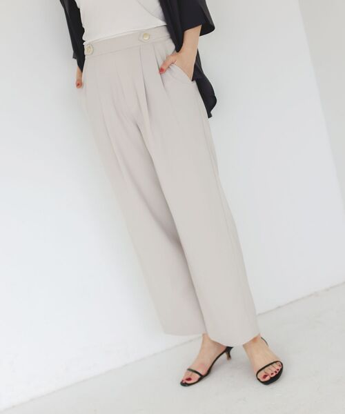 le.coeur blanc（ルクールブラン） パンツ ウエストデザイン2タック