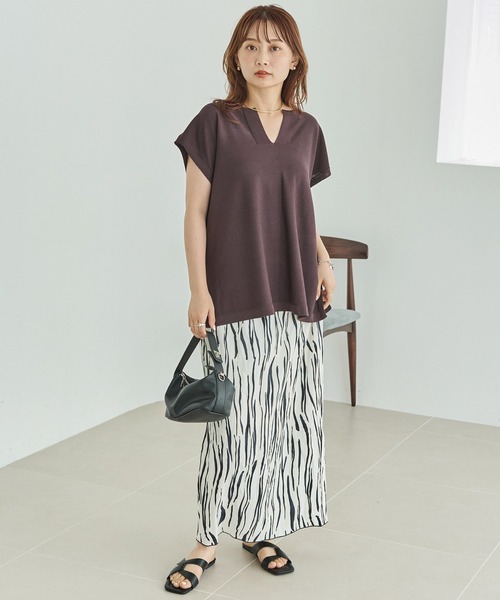 ZARA   ゼブラ柄　スリット入り　プリーツスカート 新品未使用 org.jpg
