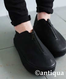 「antiqua」 スリッポン L ブラック レディースの画像6