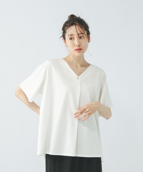 ちべっとページ GLOBAL WORK（グローバルワーク） tシャツ 半袖 リッチクリーンVネック