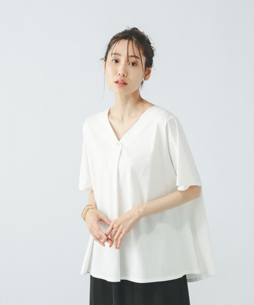 GLOBAL WORK（グローバルワーク） tシャツ リッチクリーンVネックプル