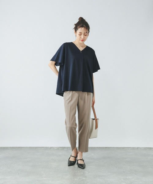 GLOBAL WORK tシャツ リッチクリーンVネックプルオーバー/289387