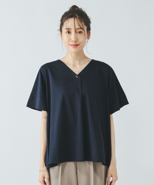 GLOBAL WORK tシャツ リッチクリーンVネックプルオーバー/289387