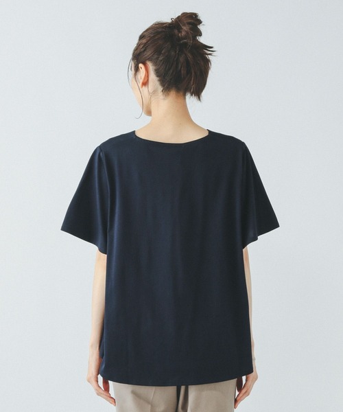 GLOBAL WORK（グローバルワーク） tシャツ 半袖 リッチクリーンVネック