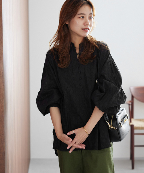 「JOURNAL STANDARD relume」 長袖ブラウス FREE ブラック レディース JOURNAL STANDARD relume 「JOURNAL relume」 長袖ブラウス FREE