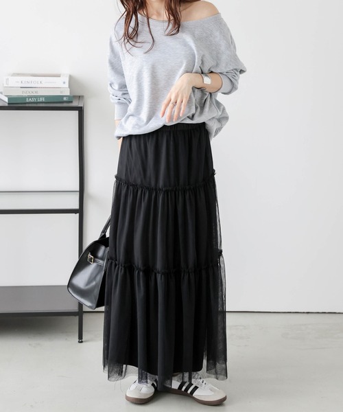 専用ページです！プリーツプリーズ　シースルーブラックスカート PAGEBOY（ページボーイ）の「シアーシャイニープリーツスカート