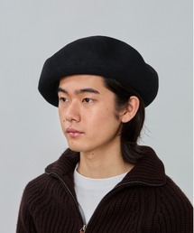 override（オーバーライド） 帽子 ベレー帽 KNIT FELT BIG BERET