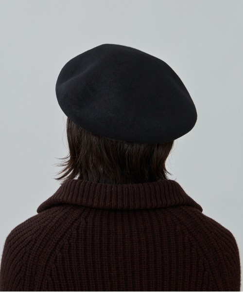 override（オーバーライド） 帽子 ベレー帽 KNIT FELT BIG BERET