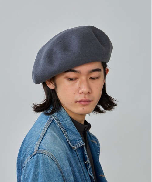 override（オーバーライド） 帽子 ベレー帽 KNIT FELT BIG BERET
