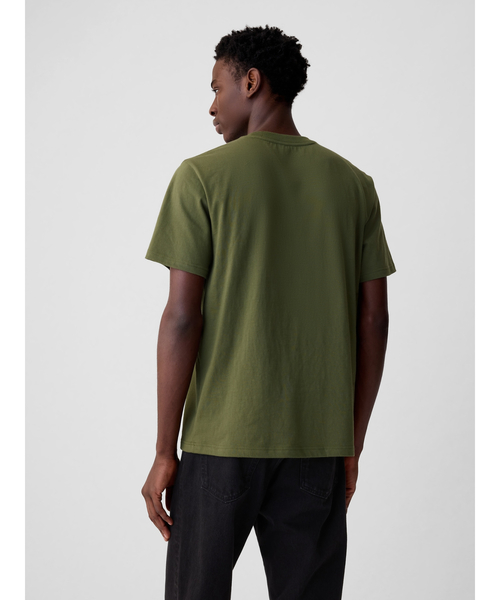 「GAP」 半袖Tシャツ X-SMALL カーキ メンズ