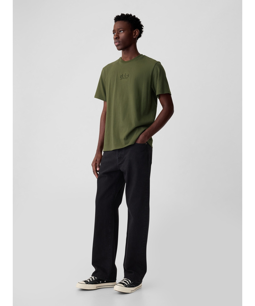 「GAP」 半袖Tシャツ X-SMALL カーキ メンズ
