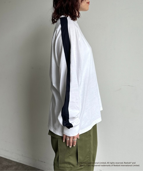 「Reebok」 長(zhǎng)袖Tシャツ MEDIUM ブラック メンズ