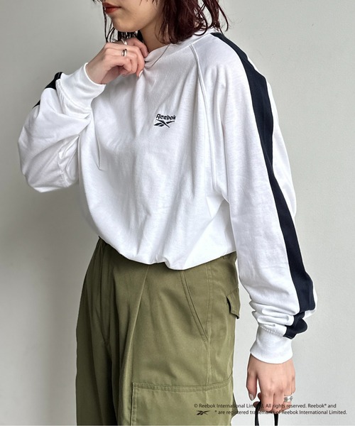 「Reebok」 長(zhǎng)袖Tシャツ MEDIUM ブラック メンズ