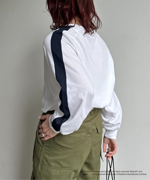 「Reebok」 長(zhǎng)袖Tシャツ MEDIUM ブラック メンズ