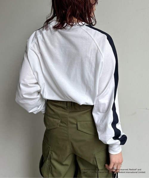 「Reebok」 長(zhǎng)袖Tシャツ MEDIUM ブラック メンズ