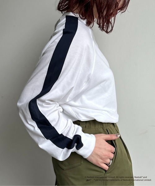 「Reebok」 長(zhǎng)袖Tシャツ MEDIUM ブラック メンズ