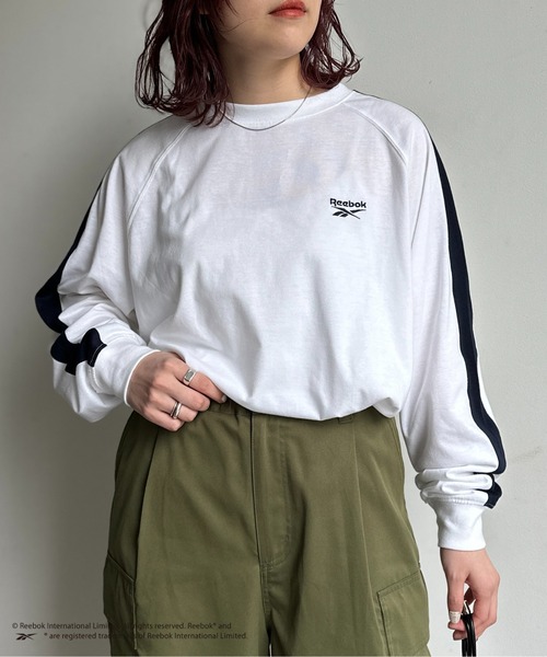 「Reebok」 長(zhǎng)袖Tシャツ MEDIUM ブラック メンズ