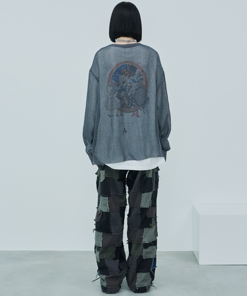 「AIVER」 長(zhǎng)袖Tシャツ MEDIUM グレー メンズ