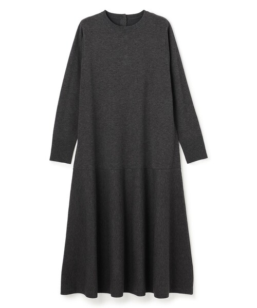 ★新品タグ付き★ マイビューティニット フレアワンピース UNFILOチャコール UNFILO（アンフィーロ） ワンピース マイビューティニット フレア