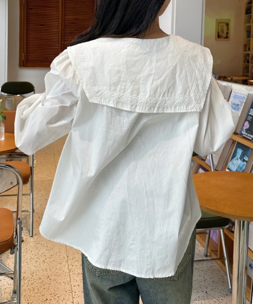 ブラウス シャツ 「Good Riddance」 セーラーカラーフリルブラウス