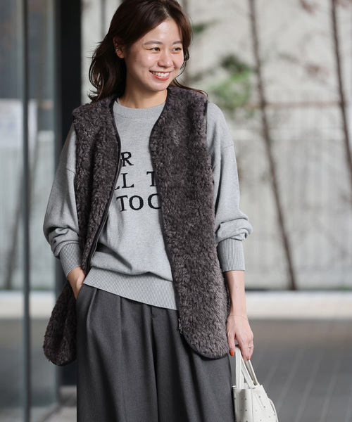 journal standard relume コート　レディース グレー 追加予約》尾州ウールスーパー100Aラインコート（ステンカラー