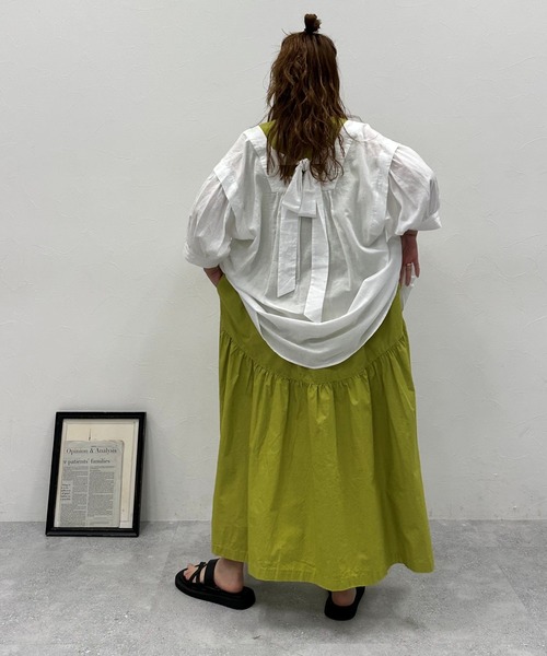 「niko and...」 半袖ブラウス MEDIUM アイボリー レディース_画像8