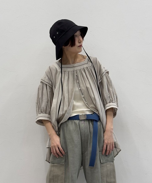 「niko and...」 半袖ブラウス MEDIUM アイボリー レディース_画像9