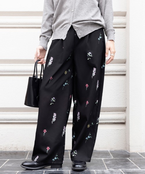 スラックス パンツ 花柄ワイドスラックス レディース : ZOZOTOWN Yahoo スラックス パンツ 花柄ワイドスラックス レディース : ZOZOTOWN Yahoo