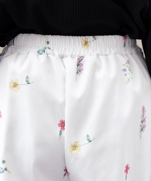 スラックス パンツ 花柄ワイドスラックス レディース : ZOZOTOWN Yahoo
