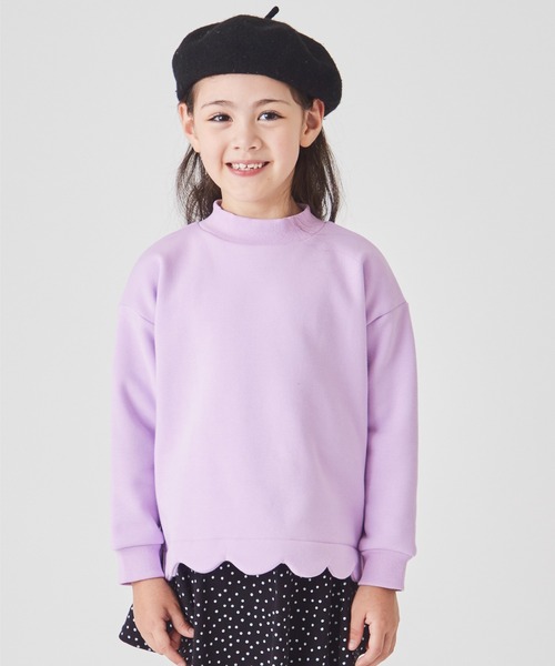 ever closet（エバークローゼット） トレーナー 裏起毛 裾スカラップ