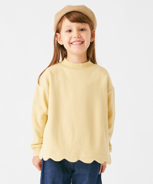 ever closet（エバークローゼット） トレーナー 裏起毛 裾スカラップ