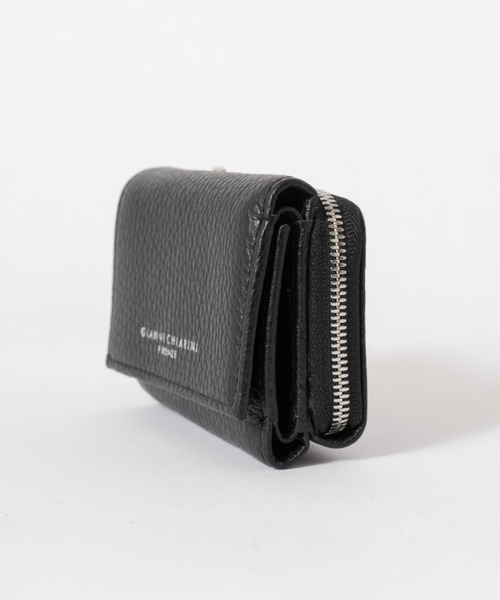 GIANNI CHIARINI 黒 三つ折り財布 GIANNI CHIARINI ブラック三つ折り財布 - メルカリ