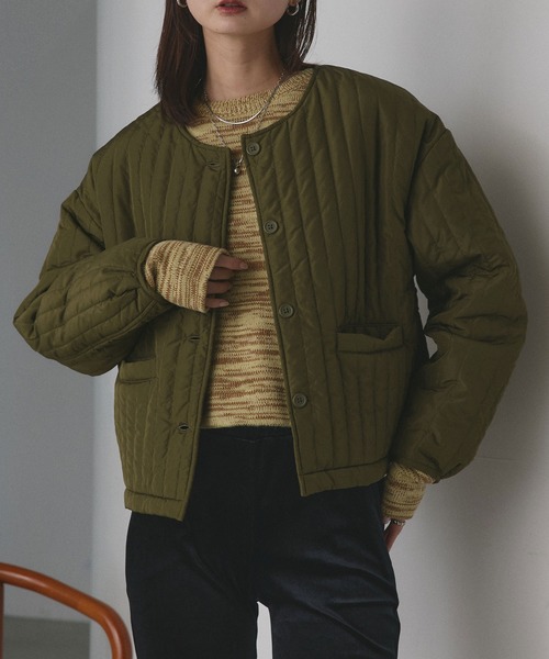 ad thie（アドティエ） ジャケット ノーカラージャケット ストライプ