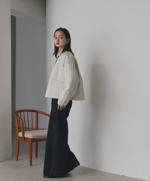 ad thie（アドティエ） ジャケット ノーカラージャケット ストライプ