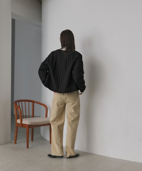 ad thie（アドティエ） ジャケット ノーカラージャケット ストライプ