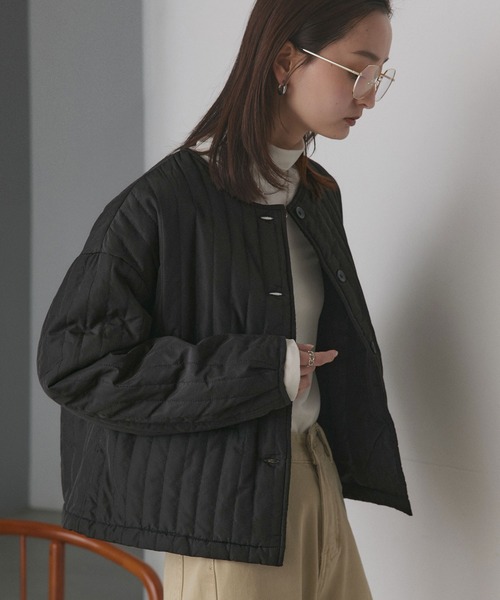 ad thie（アドティエ） ジャケット ノーカラージャケット ストライプ